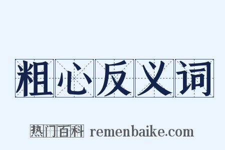 粗心反义词是什么意思的图片